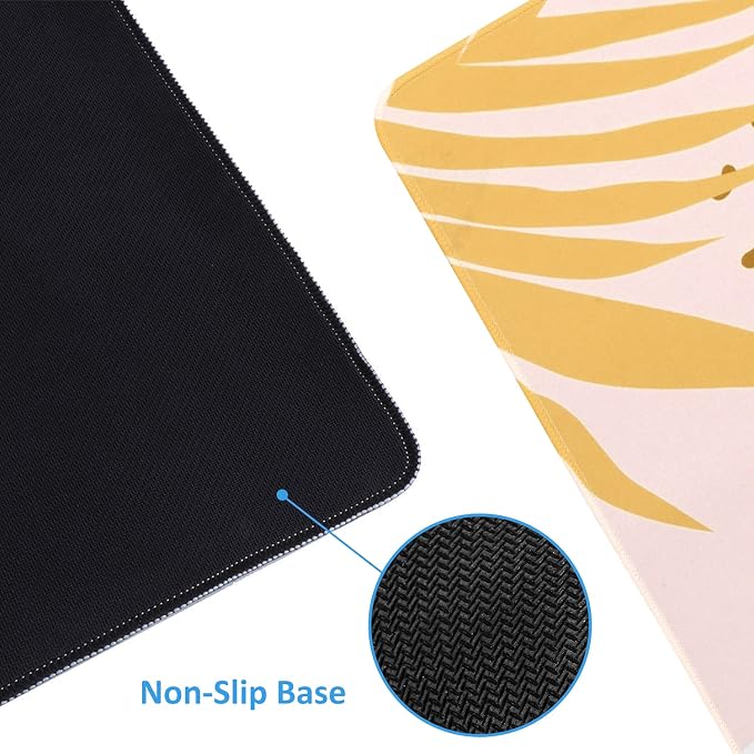 iCasso Desk Pad,Extended Gaming Mouse Pad,35.4x15.7in,Morandi | Non-Slip Rubber Base Mousepad with Stitched Edges,Waterproof Keyboard Mouse Mat for Work Home Office - Image 3
