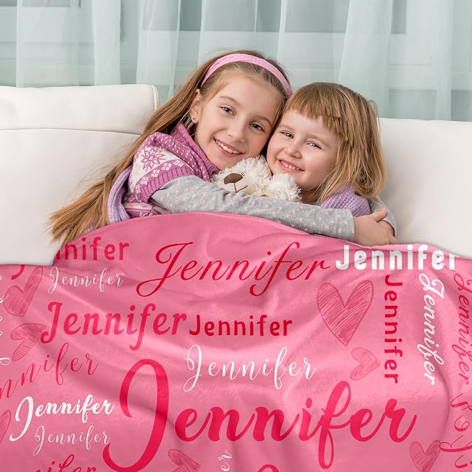 Ship Next Day, Custom Name Blanket - Printed in USA, Personalized Baby Blankets for Girls, Baby Blanket with Name, Ultra-Soft Cozy Fleece Blankets, Gifts for Boys & Girls Kids Teen Girl New Mom - Image 8