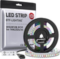 BTF-LIGHTING WS2812B ECO RGB LED Strip,UL Listed,Individually Addressable,3.28FT 144LED/m 144Pixel DC5V 5050SMD,Alloy Wire Flexible 3M Tape for DIY Chasing Color Project IP65(No Adapter or Controller) by BTF-LIGHTING
