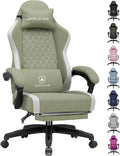 GTPLAYER Gaming Chair, Ergonomic Computer Chair with Footrest and Lumbar Support, High Back Recliner Chair 350lbs, Height Adjustable for Home Office, Green by GTPLAYER