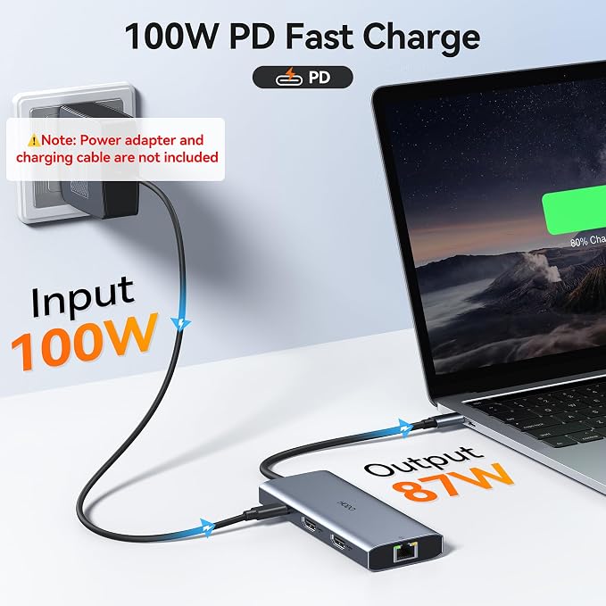 Laptop Docking Station 3 Monitor Triple 4K Display,USB C Hub with 2 HDMI 8K - Image 8