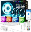 PAUTIX RGB COB LED Strip Light 32.8ft/10m,UL Listed 840LEDs/m 24V Multicolor Flexible Tape Light,Work with Alexa/Google Assistant Color Changing LED Strip Light,for TV,Bedroom,Party DIY Decoration by PAUTIX