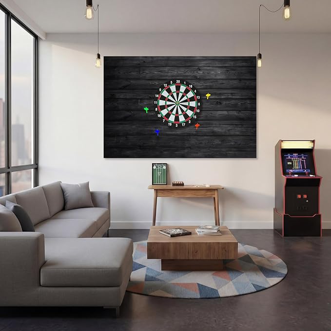Hahafelt Felt Wood Grain Dart Board Wall Protectors Square Dart Board Backing Tiles Dartboard Backboard Cork Backboards Alternative - Image 6