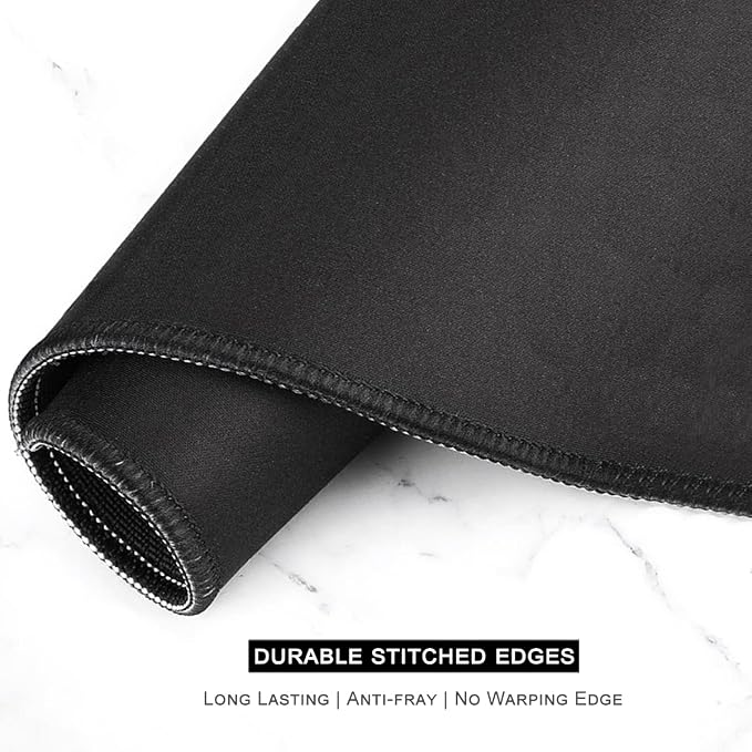 Auhoahsil Desk Pad, XL Extended Large Gaming Mouse Pad 31.5 x 11.8 Inch, Waterproof Mousepad with Stitched Edges, Non-Slip Computer Keyboard Laptop Mat for Women Men Office Work, Black Gold River - Image 5