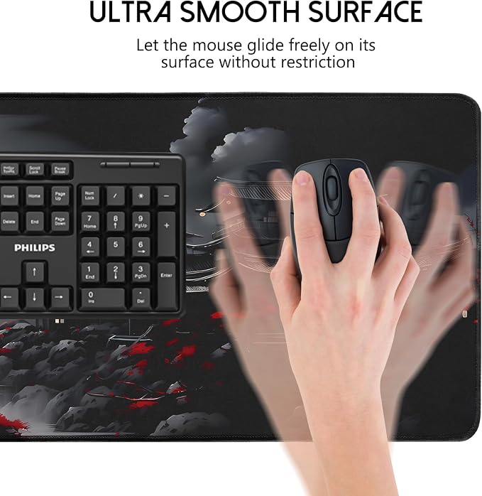 FreeNook Mouse Pad Gaming Mousepad,Large Mousepads for Keyboard and Mouse with Non-Slip Rubber Base,Suitable for School,Office,Home,47.2 x 23.6 Inch - Image 6