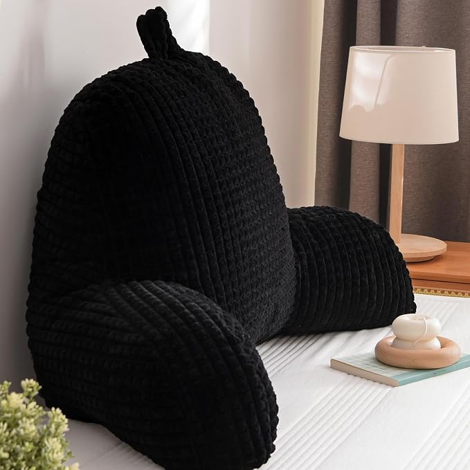 A Nice Night 17" Bed Wedge Pillows with Arms for Sitting in Bed，Black - Image 7