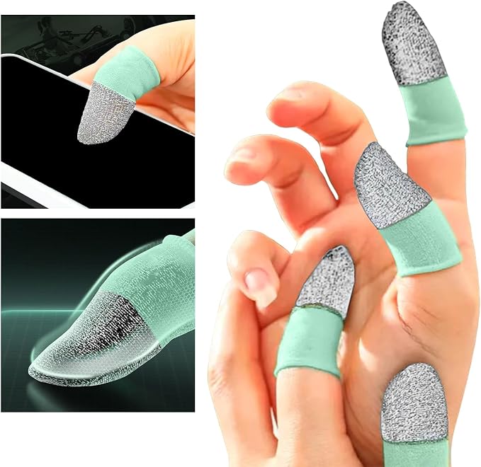 10 Pack Color Obstructed Esports Finger Gauntlets Carbonfiber Construction Strengthened Physical Response Breathable Competitive Gaming Finger Sleeves - Image 2