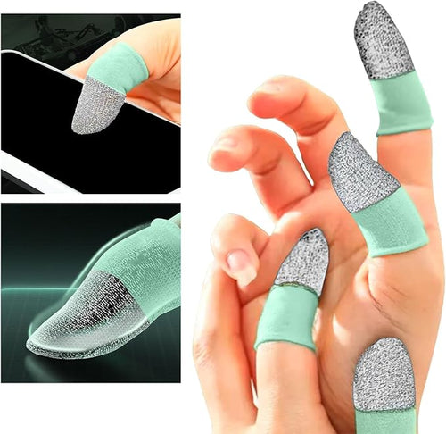 10 Pack Color Obstructed Esports Finger Gauntlets Carbonfiber Construction Strengthened Physical Response Breathable Competitive Gaming Finger Sleeves - Image 2
