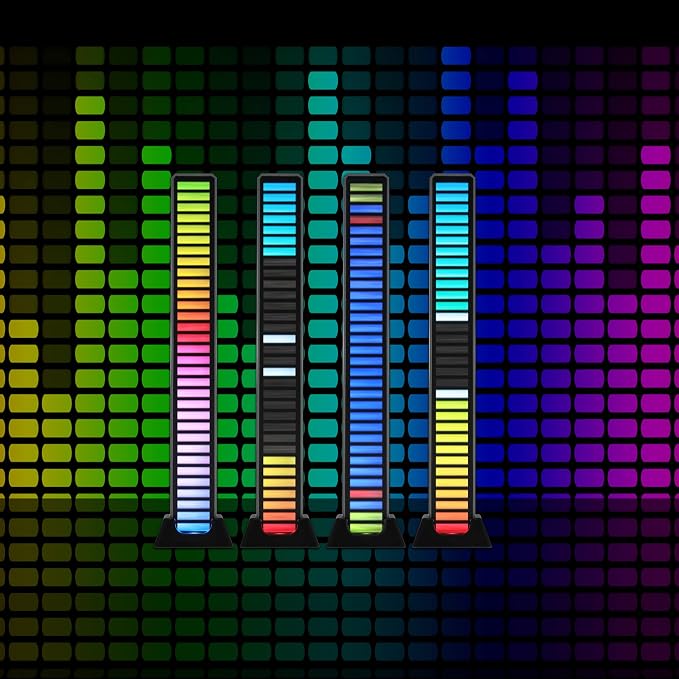 XTREME Monster Sound-Reactive Multicolor LED Equalizer Light Bar, Horizontal/Vertical Mounting, Rechargeable, USB Charging Cable Included - Image 5