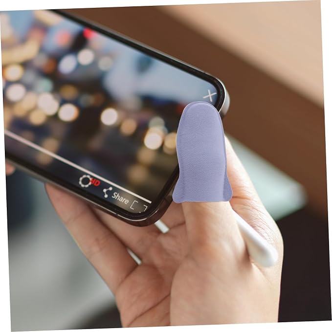 TEHAUX 10pcs Gaming Finger Gloves Sleeves Breathable Mobile Game Finger Sleeves Enhanced Control Comfort for Touchscreen Devices Thin Thumb Protectors for Smooth Operation - Image 6