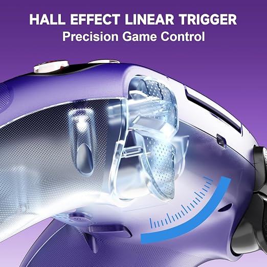 Wireless Controller for PS5/PlayStation 5 & PC, Bluetooth Gamepad with RGB Lighting, Turbo, Programmable Buttons, 6-Axis Motion Sensor, 3.5mm Audio Jack, 1000mAh Battery - Image 4