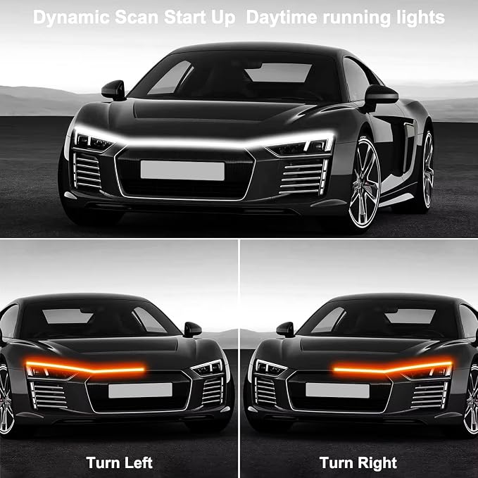 RGB Car LED Hood Light Strip for Cars, SUVs, Trucks, 70 Inches - Image 4