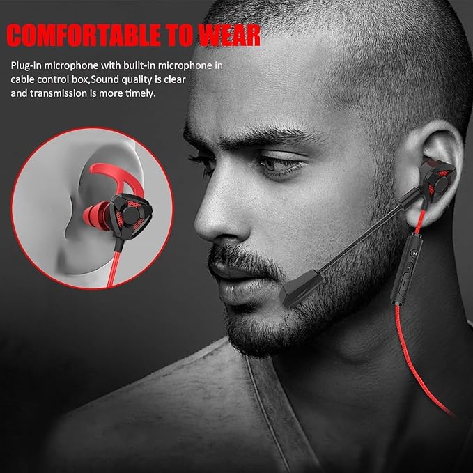 Gaming Headset with Microphone Wired Gaming Earbuds PC for One PS4 PS5 Nintendo Switch PlayStation 5 Games Mobile Phone,Detachable Earphones Noise Cancelling Gaming Headphones with Mic - Image 5