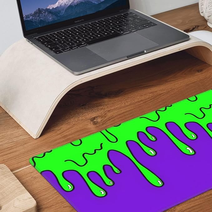 Gaming Mouse Pad Abstract Dripping Design Desk Mat Desk Pad Large Gaming Mouse Pad E-Sports Office Keyboard Pad Computer Mouse Non-Slip Computer Mat Gift for Teen Boyfriend Girlfriend - Image 8