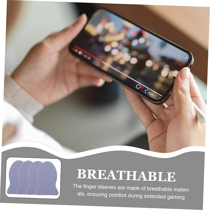 TEHAUX 10pcs Gaming Finger Gloves Sleeves Breathable Mobile Game Finger Sleeves Enhanced Control Comfort for Touchscreen Devices Thin Thumb Protectors for Smooth Operation - Image 9