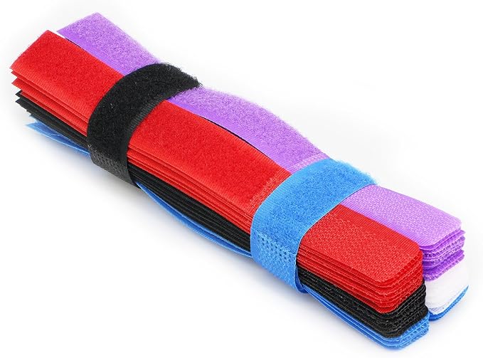 50pcs Cable Ties Reusable Fastening Wire Organizer Cord Rope Holder 7 Inch (Multi-Colour2) by PASOW