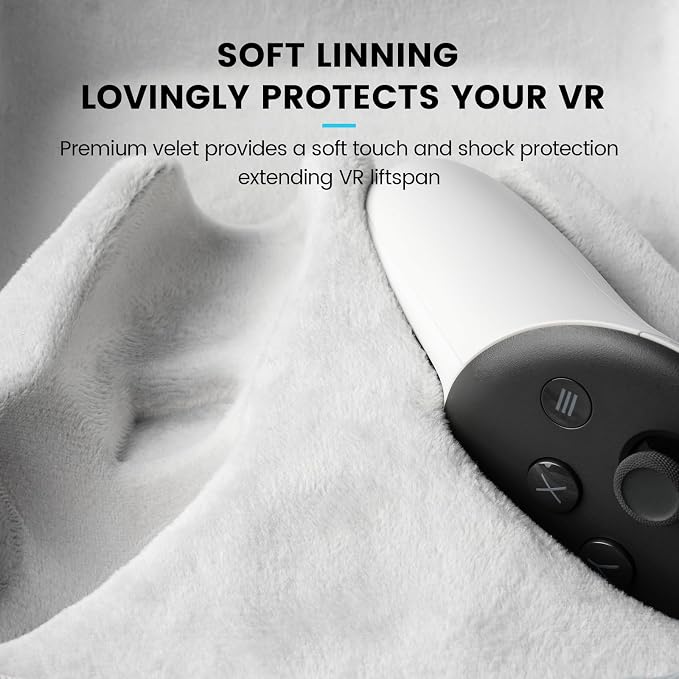 Q3S Hard Carrying Case for Meta Quest 3/Quest 3S VR Headset, Touch Controller, Original Fabric Strap & Accessories, Ideal for Travel & Home Storage with Comfort Protection - Image 4