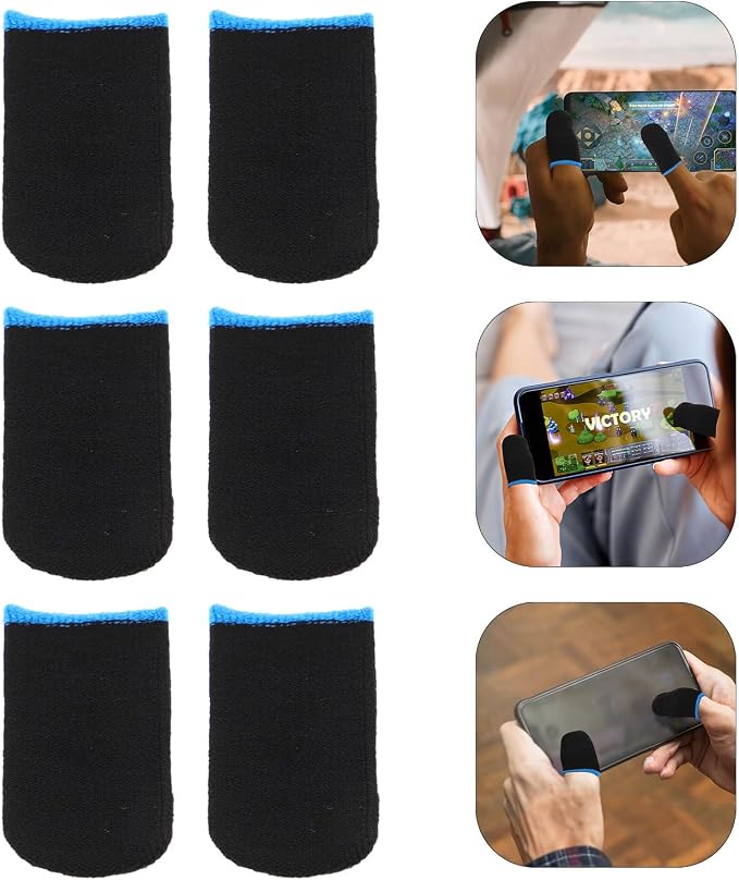 Gaming Finger Sleeves Professional Design Carbon Fiber 80pcs Breathable Finger Protectors Sweat-Resistant and Anti-Slip Features for Mobile Phone for Mobile Shooting Games - Image 8