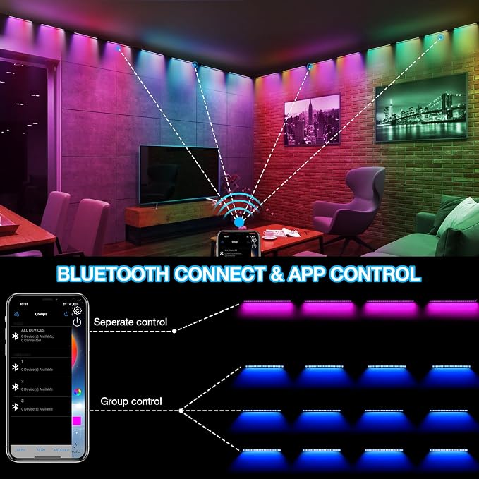 LED Light Bars 4Pack, 16 Inch 36W RGB Color Changing Effect Lighting - Image 4