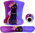 ToLuLu Keyboard Mouse Pad Wrist Rest Set, Gel Ergonomic Mouse Pads Wrist Support for Computer Laptop Home Office, Mousepad Keyboard Wrist Support Memory Foam for Easy Typing Pain Relief, Cat Princess by ToLuLu