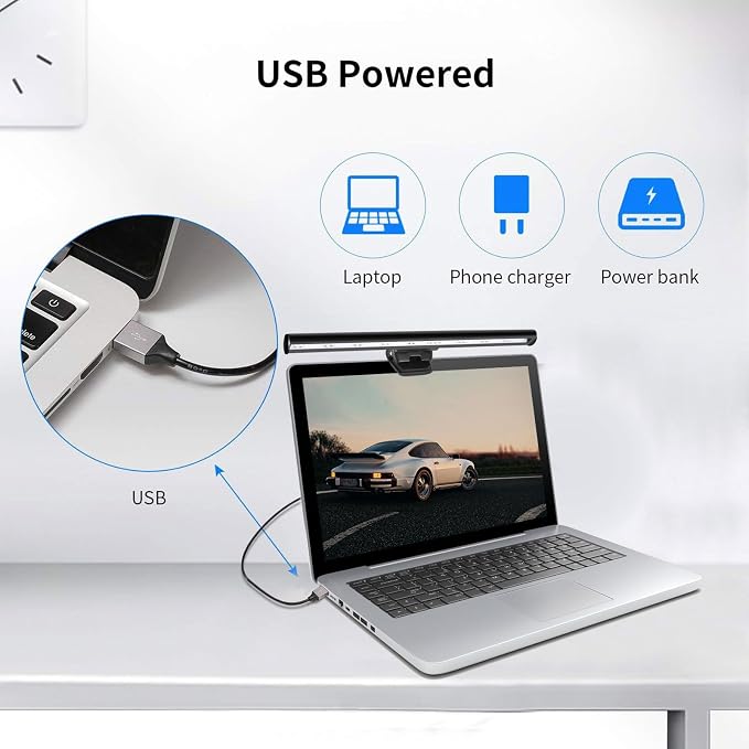 Wodgreat Laptop Monitor Lamp, Eye Care LED Screen Light Bar No Screen Glare - Image 6