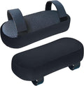 2-Pack Non-Slip Armrest Pads for Office & Gaming Chairs - Ergonomic Forearm Support Pillow for Desk, Computer & Wheelchair, Pressure Relief Cushions (Black) by AmazeCov