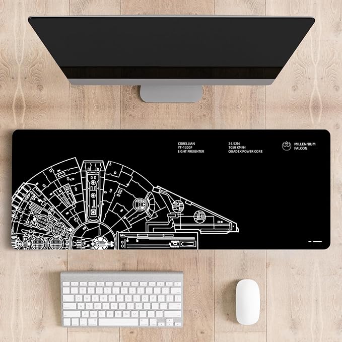 Cute Desk Mat for Keyboard Desktop Extra Large Mouse Pad, Black | Desk Top Computer Deskmat, XL, XXL, Long, Aesthetic, Modern Cool Design, for Kids, Boys, 30"x12" - Image 6