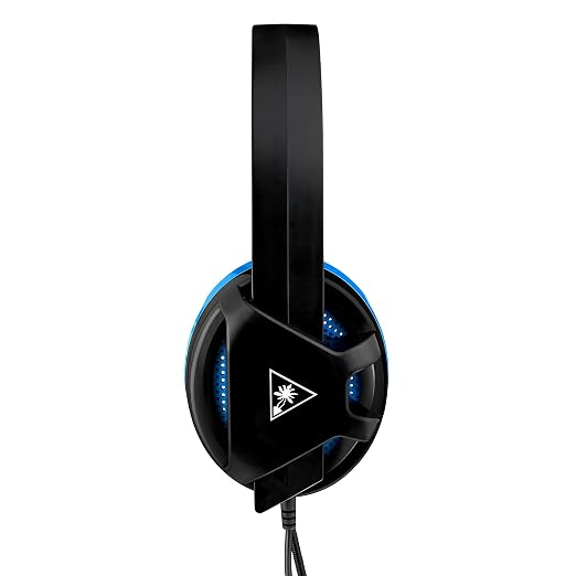 Turtle Beach Recon Chat PlayStation Headset – PS5, PS4, Xbox Series X, Xbox Series S, Xbox One, Mobile & PC with 3.5mm – Glasses Friendly, High-Sensitivity Mic, Black/Blue - Image 3