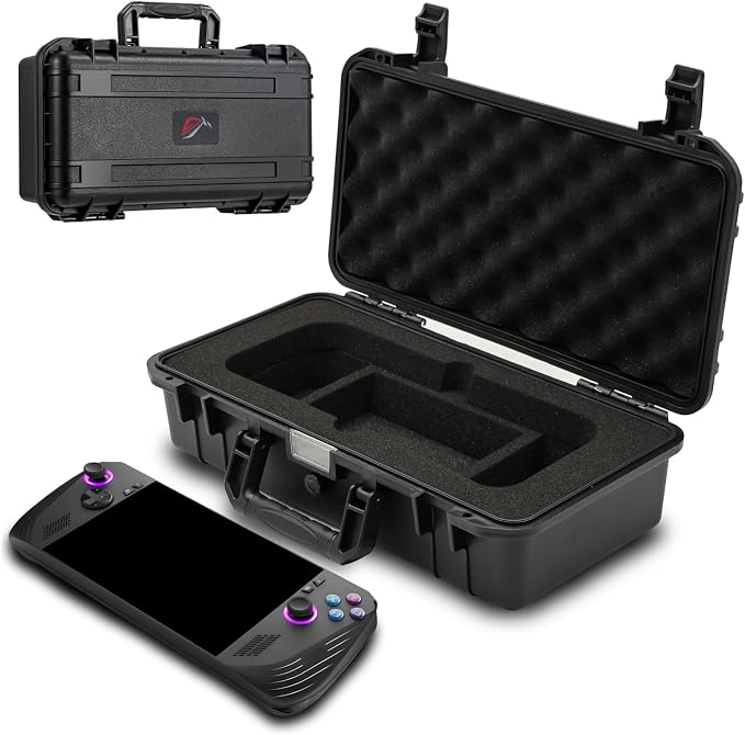 Luck&Link ROG ALLY Carrying Bag - Hard, Waterproof Case for ROG ALLY X, Controllers, Docking Station & Accessories - Large Capacity by LuckLink