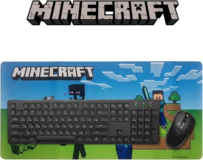 Culture Fly Large Gaming Mouse Pad (31" x 15") - Minecraft Extended XL Computer Desk Mat, Cool Anime Keyboard Deskmat, Big Desktop Deskpad for Gamer | Oversized 31x15in Minecraft anime gaming mouse pad, smooth fabric top, stitched edges, non-slip rubbe... - Image 2