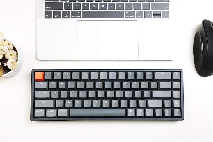 Keychron K6 68-Key Wireless Bluetooth/USB Wired Gaming Mechanical Keyboard, Compact 65% Layout RGB LED Backlit N-Key Rollover Aluminum Frame for Mac Windows, Gateron G Pro Yellow Switch - Image 3