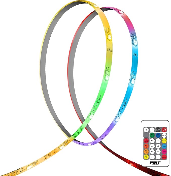 Feit Electric LED Tape Lights RGB Tunable White, Cuttable, Linkable - 20FT - Image 2