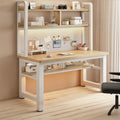 Writing Work Computer Desk with Pegboard,Gaming Desk with Bookshelf Combo,PC Gamer Workstation Desk,Wooden Desktop,for Home Office Work and Gaming(A1,39.5" L x 23.6" W(100x60cm)) by ZMNXAS