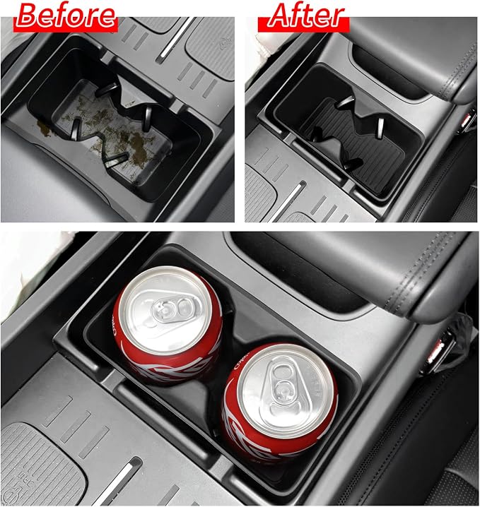 LUCKEASY Cup Holder & Wireless Charging Pad for 2024-2026 Hyundai Santa Fe - Image 6