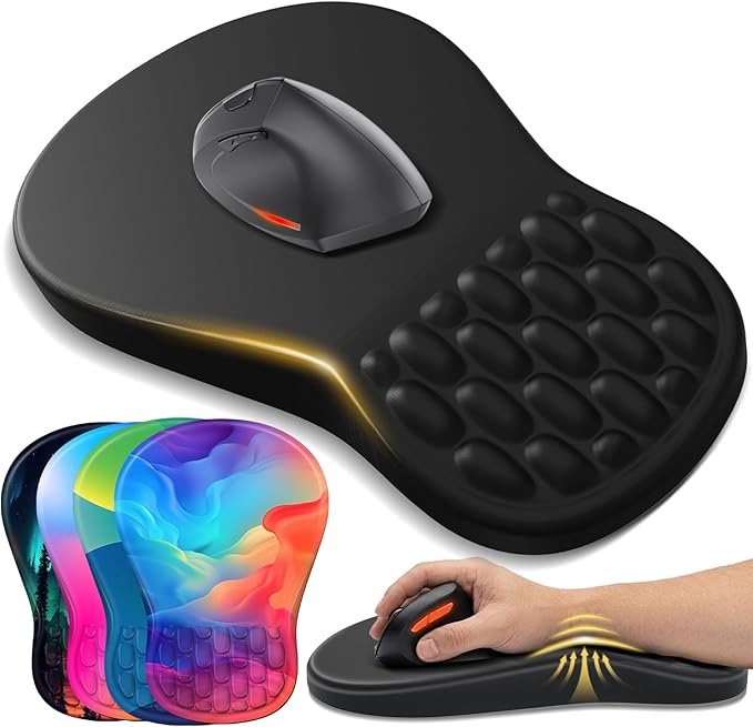 YIWEI Ergonomic Mouse Pad with Wrist Rest for Carpal Tunnel Pain Relief by Unknown