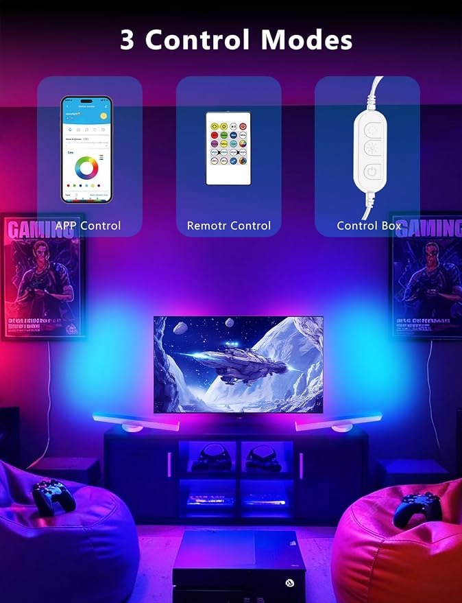 DAYBETTER Smart LED Light Bar,RGBICWW TV Lights for Living Room,Gaming Desk - Image 5