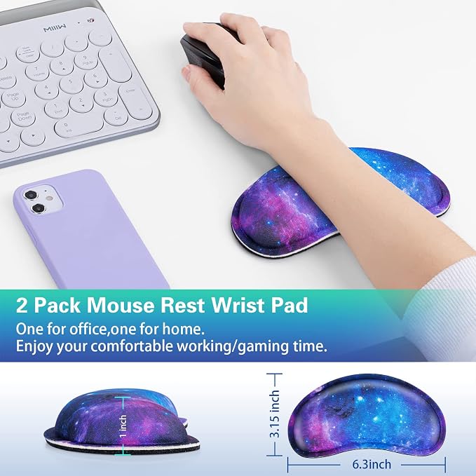 Mouse Wrist Rest, Canjoy 2 Pack Wrist Rest for Mouse Memory Foam Wrist Pad - Image 7