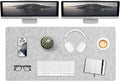 DAWNTREES Extra Large Felt Desk Mat,55''x23.6'' Non-Slip Desktop Protector | Full Desk Mouse pad, Computer Desk Mat for Keyboard and Mouse Pad,Desk Accessories for Home and Office (Light Gray) by PremiumDeskPadatDawnTrees