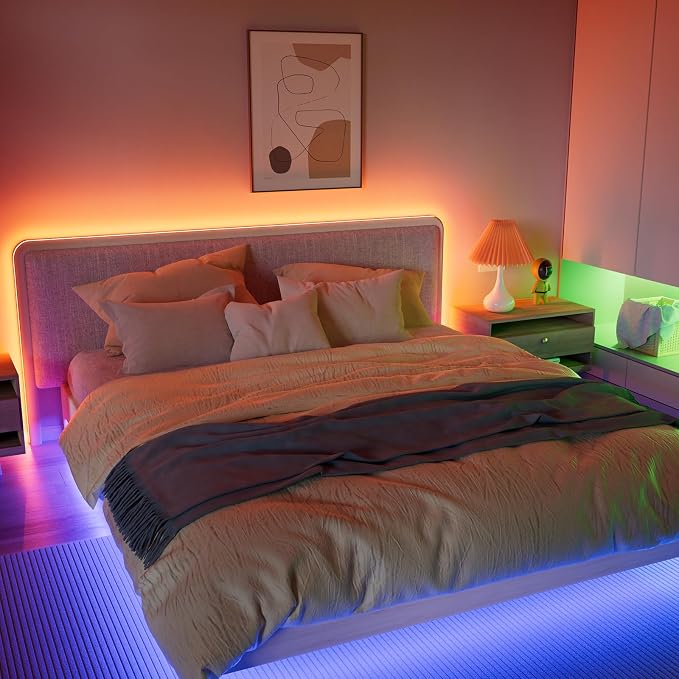 MIWISE RGB COB LED Strip Light, UL-Listed Music Sync Color Changing Dimmable Super Bright LED Lights, Multicolor Flexible Tape Light with RF Remote/App Control, for Bedroom, Party DIY Decor, 16.4ft - Image 9