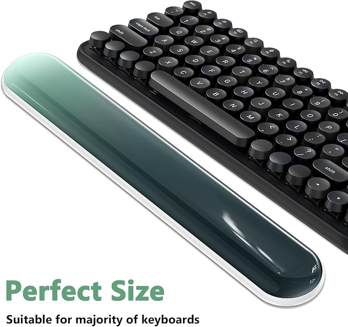 AKIT Ergonomic Mouse Pad and Keyboard Wrist Rest Set, Gel Mousepad, Green - Image 6