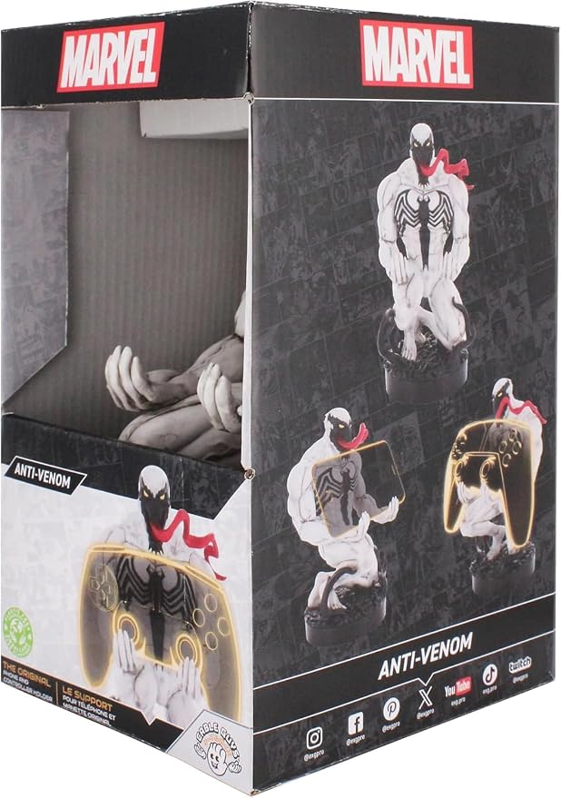 Exquisite Gaming Cable Guys Anti-Venom Controller Holder & Phone Stand, Marvel Collectible Figure, 8.5 in - Image 4