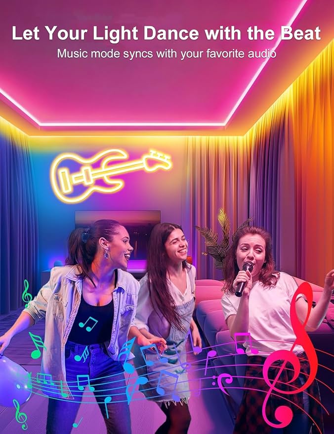 Lamomo LED Neon Rope Lights 32.8Ft, RGB LED Strip Lights Control with App/Remote, Music Sync Color Changing Waterproof Flexible Led Light Strip, Cuttable Gaming 24V Neon Lights for Bedroom Indoor - Image 3