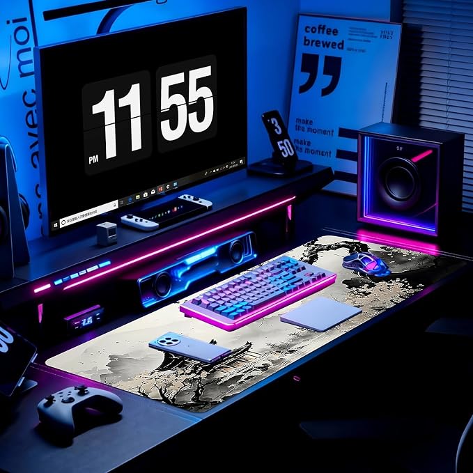 Gaming Mouse Pad, Desk Mat for Keyboard and Mouse, Large Mouse Pad for Desk, Computer Mousepad - Image 5