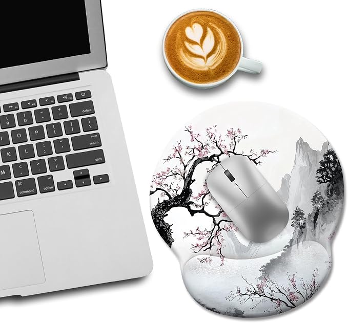 LIMKRIAN Japanese Ergonomic Mouse Pad with Gel Wrist Rest, 9.8 x 8.6 in - Image 3