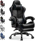 GTPLAYER Gaming Chair, Computer Game Chair for Adults, Colorful Black | Ergonomic Comfort Video Game Chair with Footrest 90-155°Recline, Head Lumbar Support & Height Adjustable for Office Gaming by GTPLAYER
