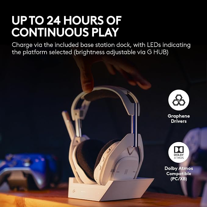 Logitech G Astro A50 X Multi-Platform Wireless Gaming Headset - White - Image 6