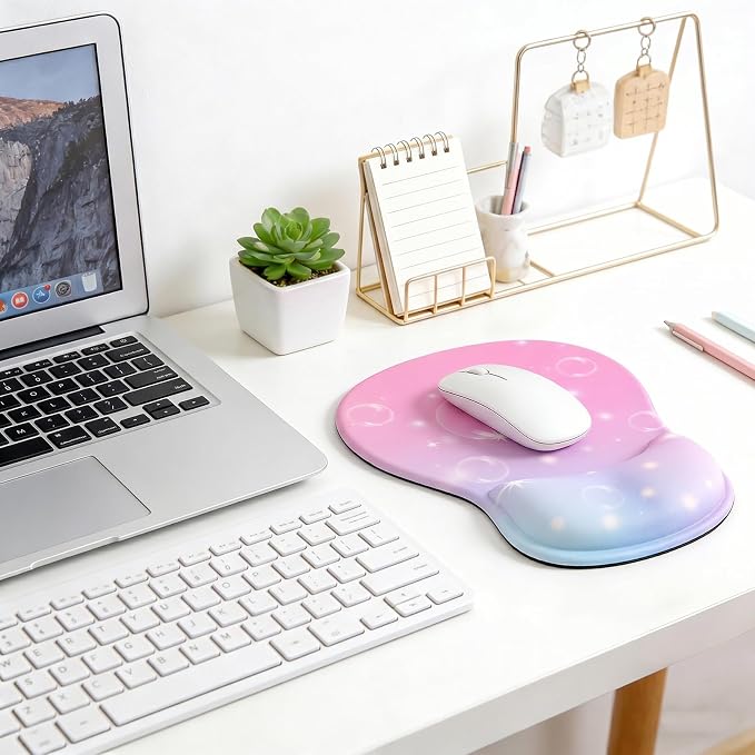 Ergonomic Mouse Pad with Wrist Rest - Gel Wrist Support Mousepad with Non-Slip PU Base for Computer, Laptop, Office & Home - Image 7