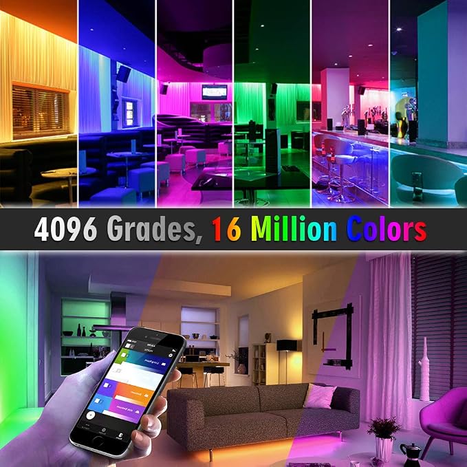 Brightest RGB+CCT Flexible led Strip Lights 270LEDs/Meter 5050 RGB + 2835 Warm White Daylight White Double Row Super Bright RGBWW Non-Waterproof Flexible LED Tape Light(DC24V 5meter/16.4ft) - Image 6