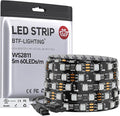 BTF-LIGHTING WS2811 Addressable RGB LED Strip 16.4FT 300LED DC12V IP30 by BTF-LIGHTING