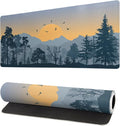 Mountain Gaming Mouse Pad 27.6x11.8 Inch Forest Large Mousepad Extended Grey Mousepad Gaming Non-Slip Rubber Base Stitched Edges Keyboard Mouse Mat Desk Pad for Office Home and Game by Siski